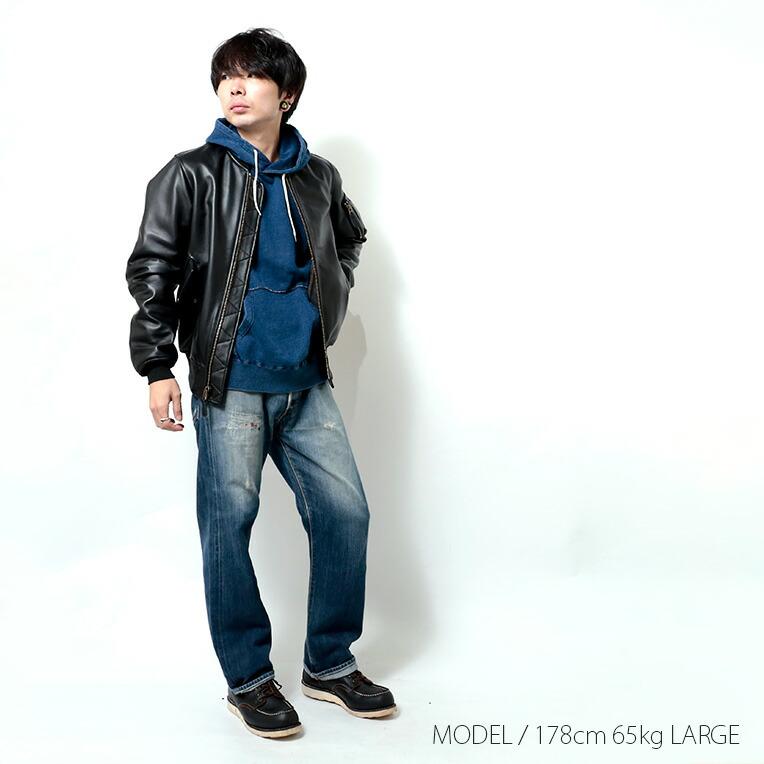 HOUSTON / ヒューストン 8191 SHEEP LEATHER MA-1 FLIGHT JACKET HOUSTON / ヒューストン 8191 SHEEP LEATHER MA-1 FLIGHT JACKET