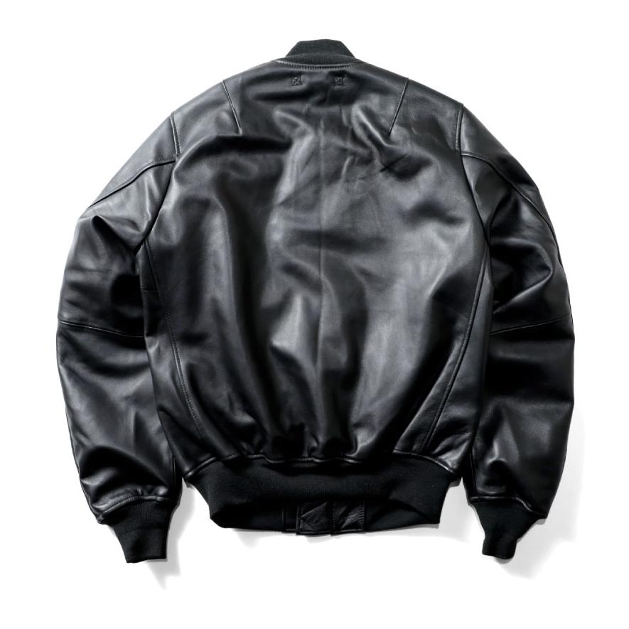 HOUSTON / ヒューストン 8191  SHEEP LEATHER MA-1 FLIGHT JACKET / シープレザーMA-1 -全2色-｜houston-1972｜10