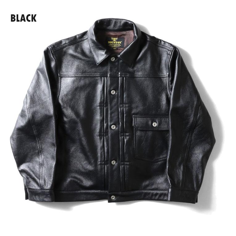 HOUSTON / ヒューストン 8215 COW LEATHER TRACK JACKET / カウレザートラックジャケット -全2色-の画像