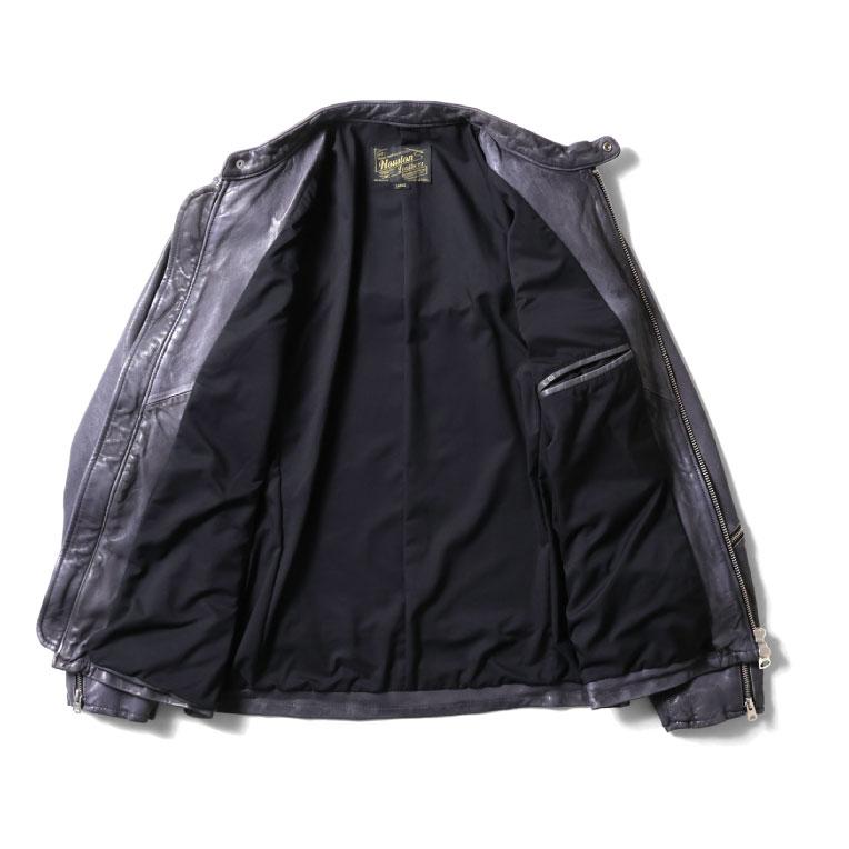 HOUSTON / ヒューストン 8224 LEATHER SINGLE RIDERS JACKET / レザーシングルライダースジャケット -全3色-の画像