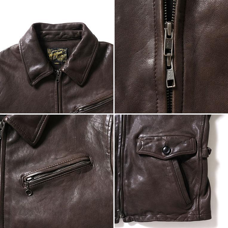 HOUSTON（ヒューストン） 8225 LEATHER COLLAR JACKET / レザーカラー