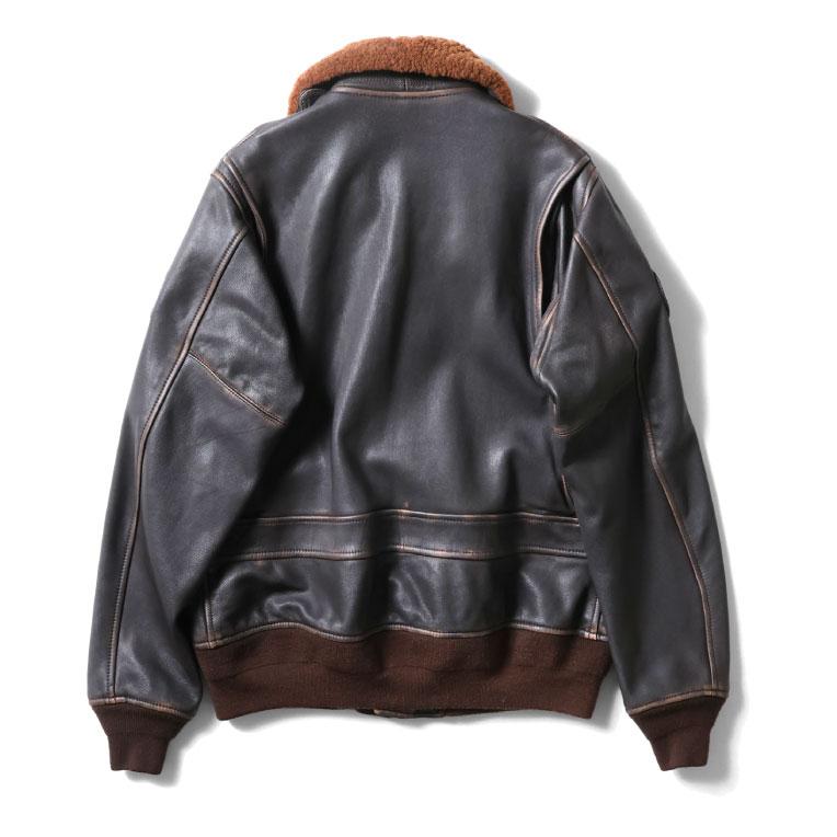 【最高級シボ革】 G-1 レザー ムートン フライトジャケット ヴィンテージ 美品】90s G-1 フライトレザージャケット L ムートン襟ボア・中綿入り