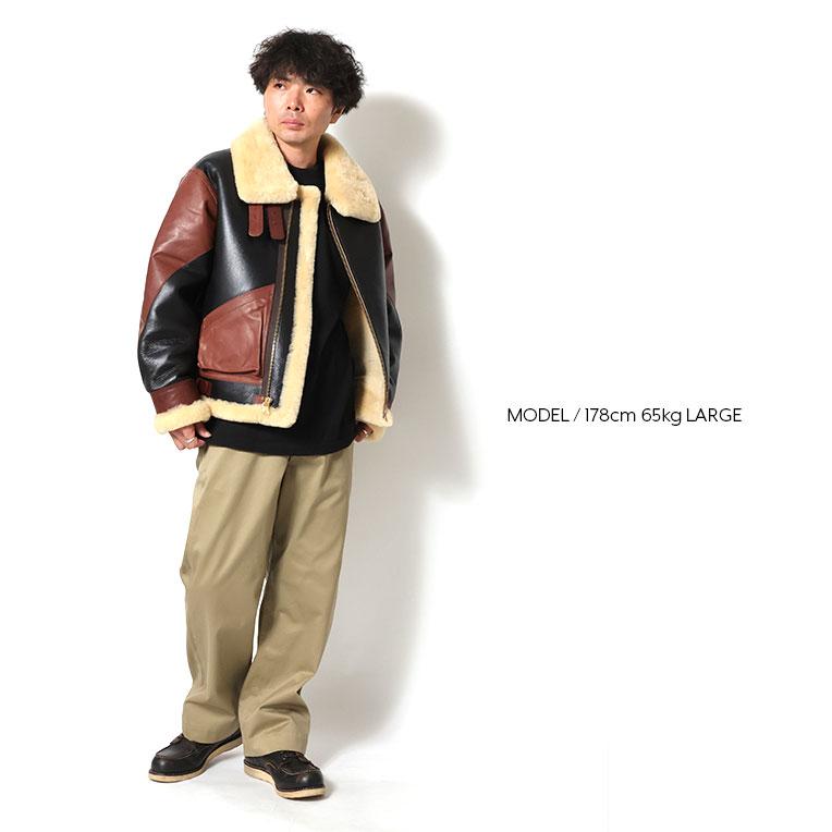 HOUSTON / ヒューストン 8231 MOUTON B-3 FLIGHT JACKET -1POCKET- / ムートンB-3フライトジャケット-1POCKET- -全1色-の画像