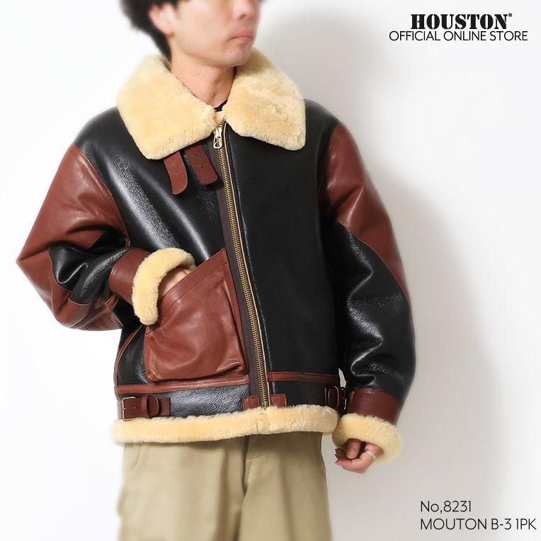 HOUSTON / ヒューストン 8231 MOUTON B-3 FLIGHT JACKET -1POCKET- / ムートンB-3フライトジャケット-1POCKET- -全1色-の画像
