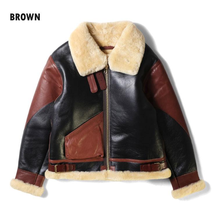 HOUSTON / ヒューストン 8231 MOUTON B-3 FLIGHT JACKET -1POCKET- / ムートンB-3フライトジャケット-1POCKET- -全1色-の画像