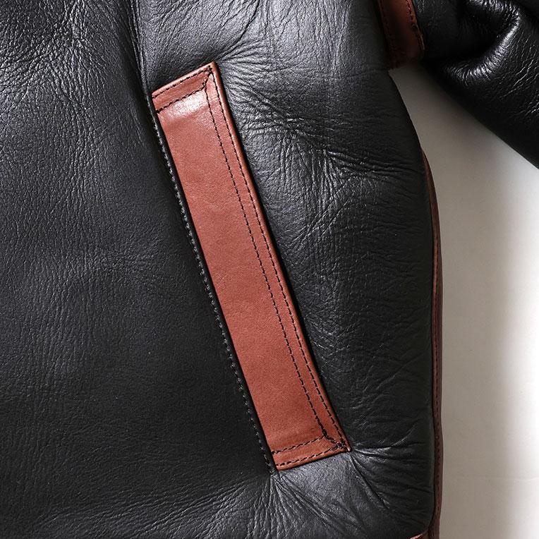 HOUSTON / ヒューストン 8233 MOUTON B-3 FLIGHT JACKET -2POCKET- / ムートンB-3フライトジャケット-2POCKET- -全2色-の画像