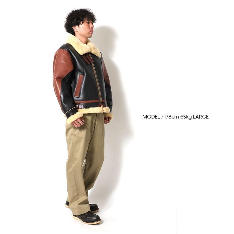 HOUSTON / ヒューストン 8233 MOUTON B-3 FLIGHT JACKET -2POCKET