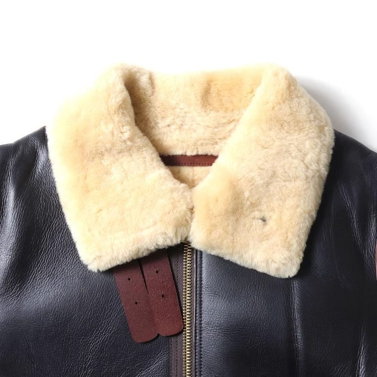 HOUSTON / ヒューストン 8233 MOUTON B-3 FLIGHT JACKET -2POCKET- / ムートンB-3フライトジャケット-2POCKET- -全2色-の画像