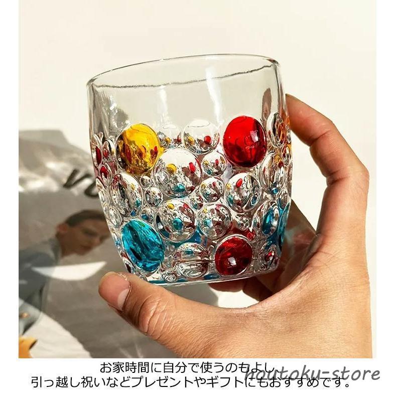 骨董　時代ガラス　超希少　花象嵌　蜻蛉玉　特大コップ　グラス　タンブラー ウラン ガラスコップ花柄R1038 : 昭和レトロポップ食器雑貨通販ショップ