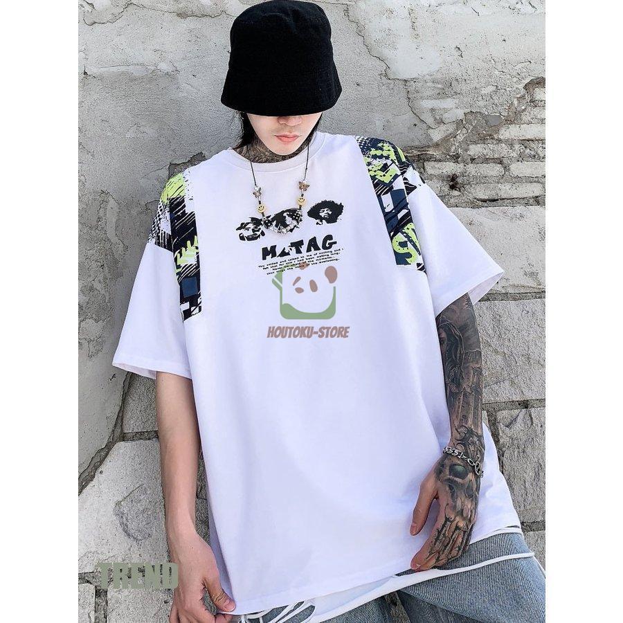 Tシャツ メンズ 半袖 大きい ストリート系ファッション 2025 春