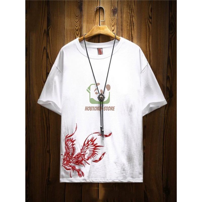 半袖Tシャツ 和柄刺繍 メンズ 刺繍 鳳凰 不死鳥 火の鳥 半袖 白 Tシャツ 黒Tシャツ 薄手 メンズ特攻服 白 Tシャツ リゾート サマー | ブランド登録なし | 08