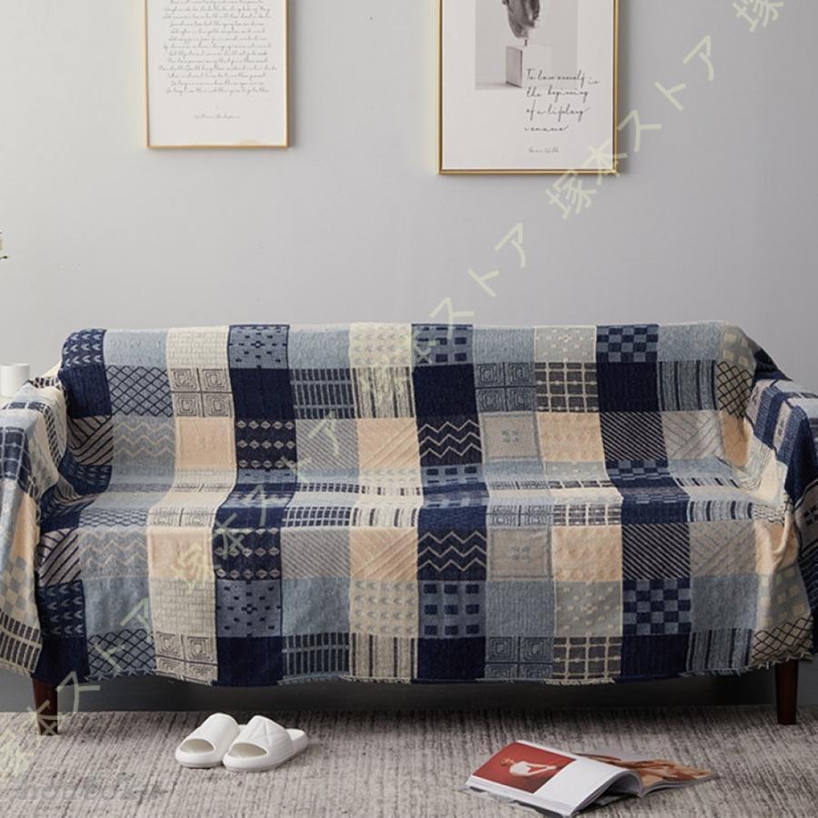 新品☆コットン混ラグ ソファカバー マルチカバー トルコ製