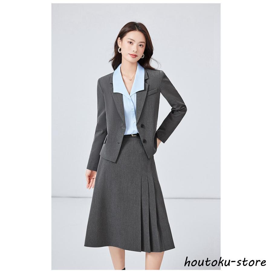 スカートスーツ レディーススーツ フレアスカートスーツ 大きいサイズ