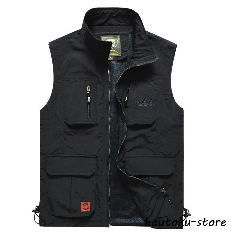 メンズ フィッシングベスト マンベスト メッシュベスト 釣り