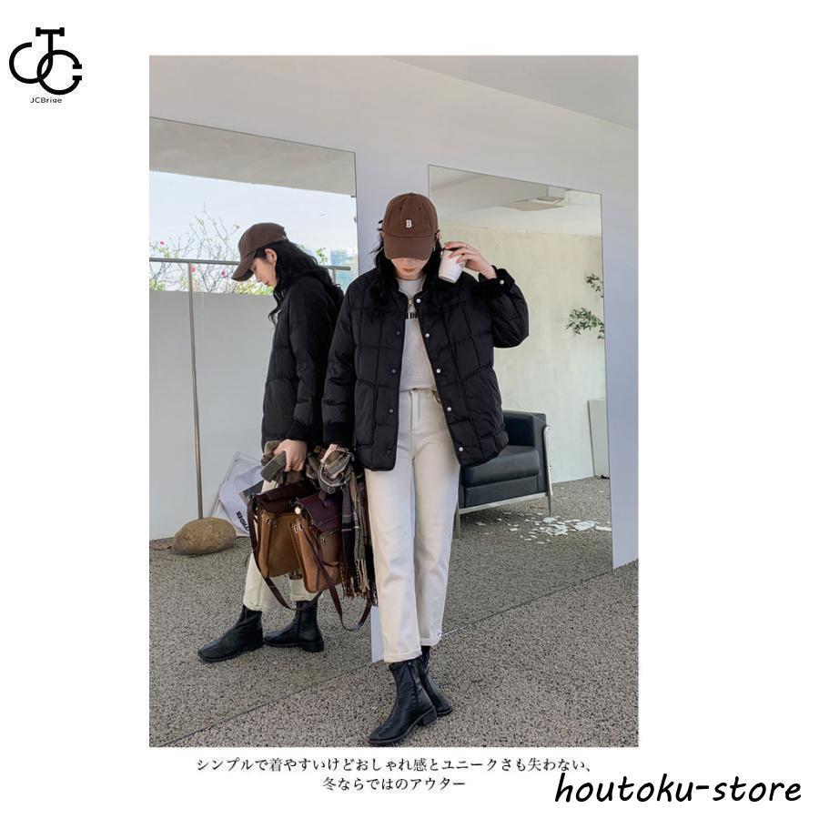 ダウン レディース 冬 ダウン入れ キルティング 折り襟 取り外し可