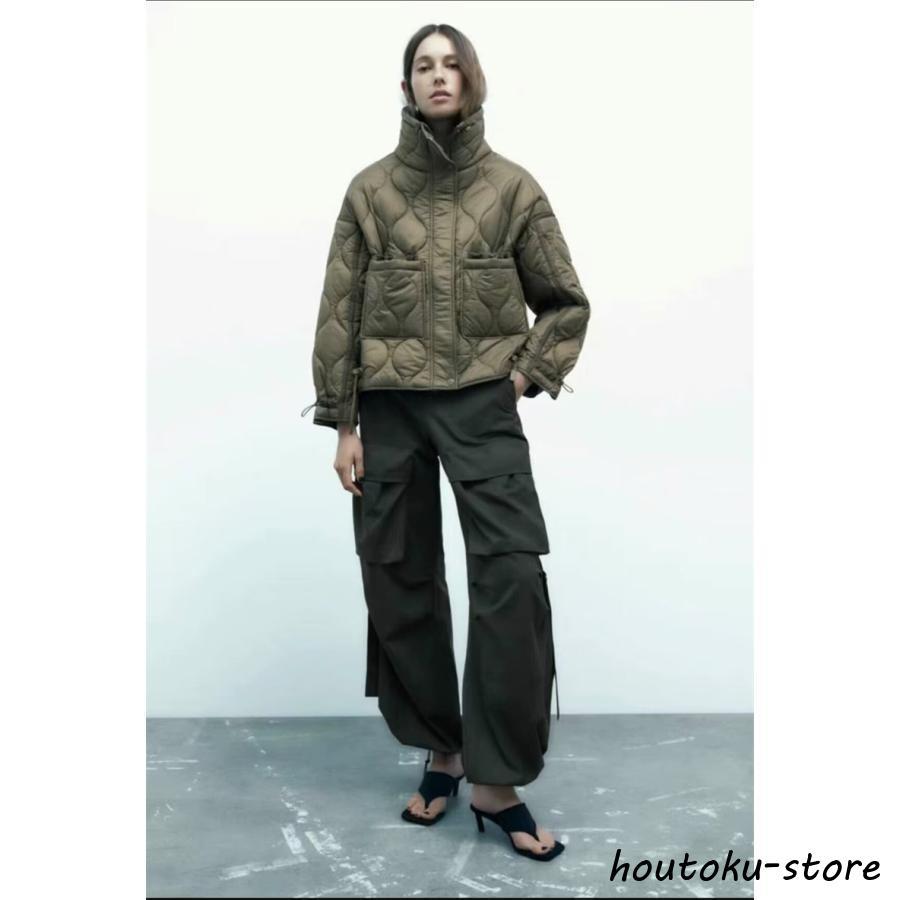 ダウン レディース 冬 立ち襟 キルティング お洒落 アウター ダウン