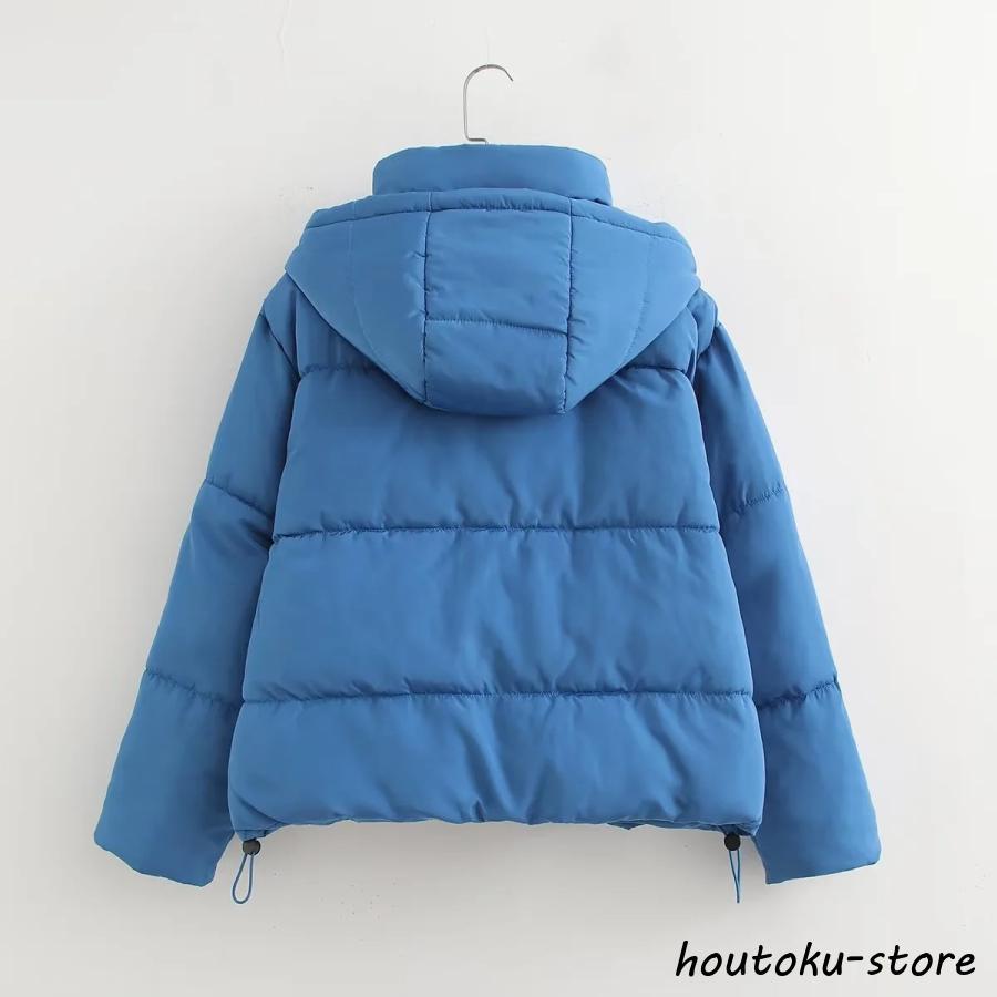 中綿 レディース ダウンコート ショート丈 暖かい 厚手 フード付き おしゃれ 防風 防寒 アウター 軽量 カジュアル 可愛い 冬 中綿 レディース ダウンコート ショート丈 暖かい 厚手 フード付き
