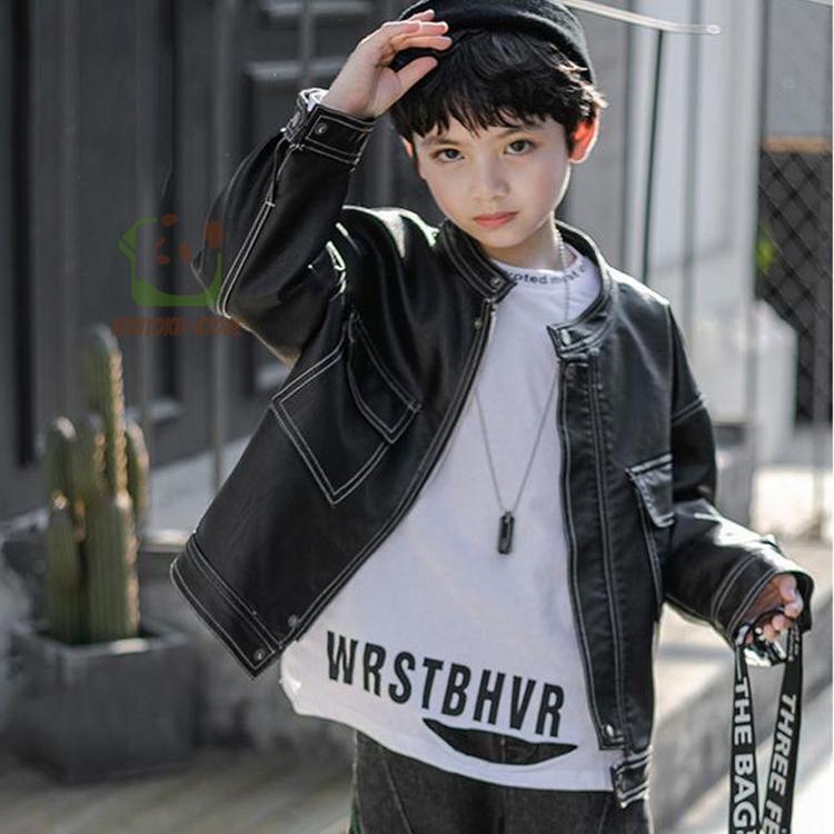 男の子 キッズ革ジャン 春秋冬 レザージャケット 子供 皮ジャン 