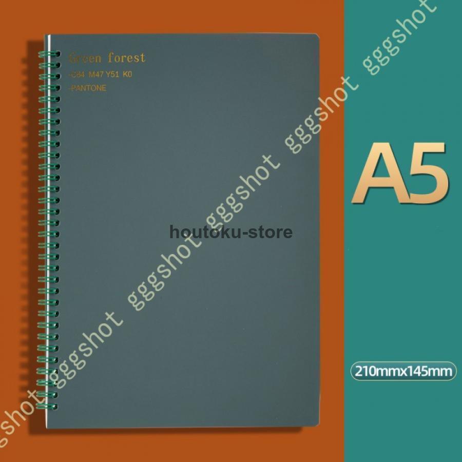 ノート リングメモ帳 横罫 A5 5冊パック リングカバータイプ ダブルリング 横罫 80枚 160ページ リングメモ帳 ノートブック リングメモ帳 リングカバータイプ｜houtoku-store｜12