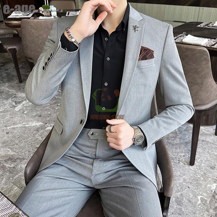 メンズスーツ フォーマル セットアップ ビジネススーツ 上下セット