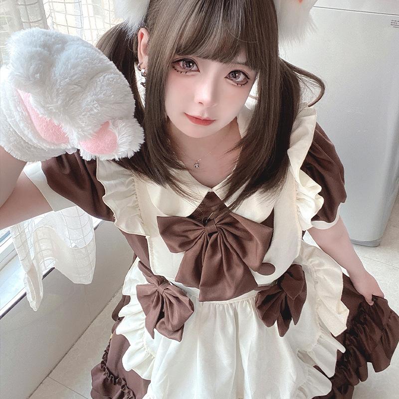 ロリータ ワンピース コスチューム メイド服 ゴスロリ ロリータ