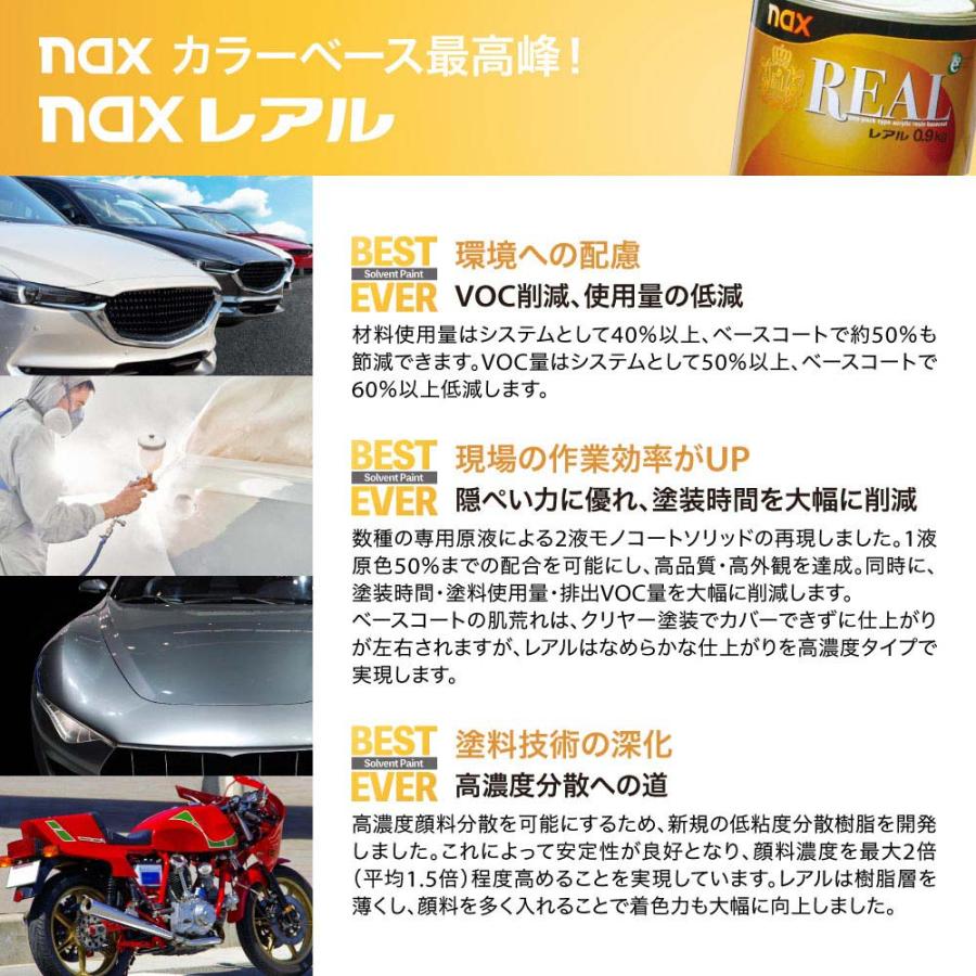 日本ペイント　nax　レアル　レクサス　1G5　調色　カラーベース4kg（希釈済）　パールベース4kg（希釈済）セット（3コート）　フロスティパールマイカ