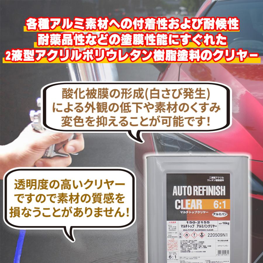 マルチトップ アルミバンクリヤー 1kgセット/ロックペイント クリヤー