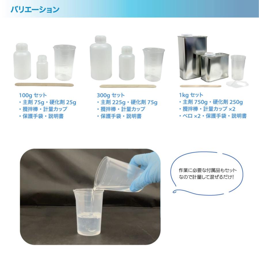 高品質 エポキシレジン 1800g　エポキシ樹脂　レジン液　2液性 艶 二液性エポキシ クラフトレジン液 1800g