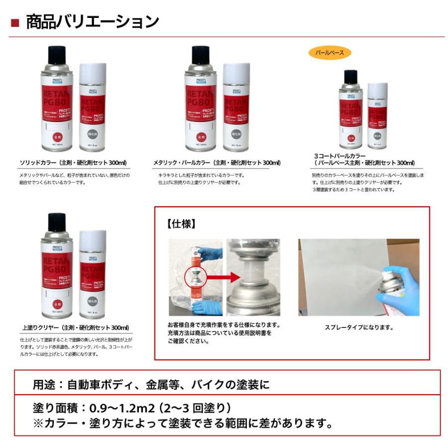 PROST's 2液型スプレー オリジナル調色 パープル 300ml /自動車用