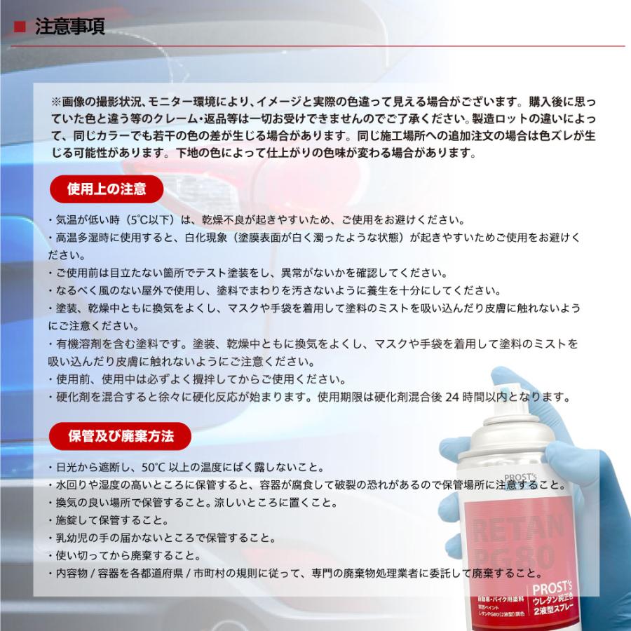 PROST's 2液型スプレー オリジナル調色 つや消し マットブラック 300ml