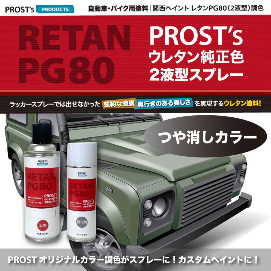 PROST's 2液型スプレー オリジナル調色 つや消し マットクリヤー 300ml