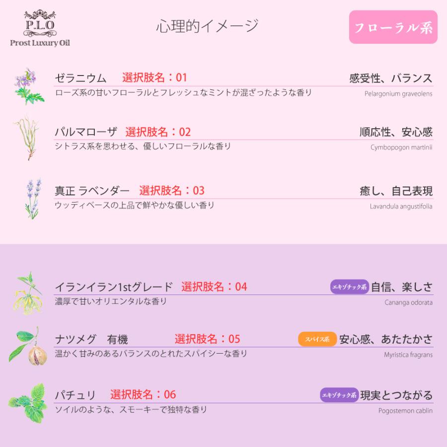 オーガニック アロマオイル 30種類から選べる 5本セット Prost Luxury