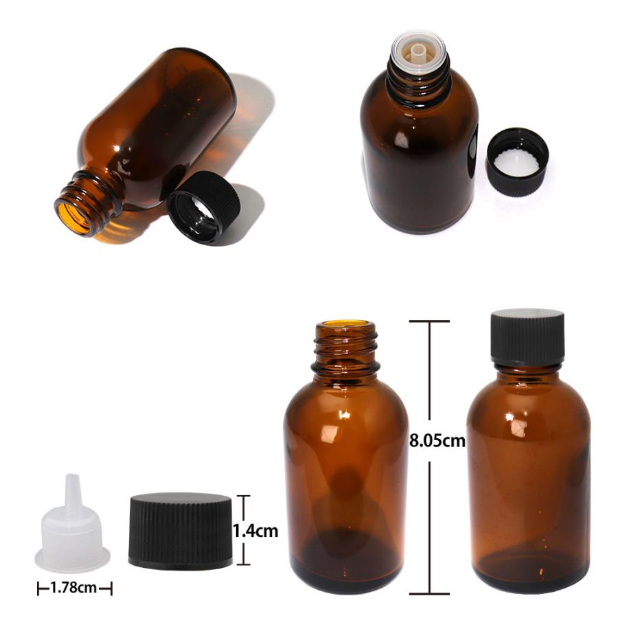 送料無料!!遮光瓶 40ml 黒キャップ、ドロッパー付き 50本・丸スポイト 1.0ml 50本 100点セット/スポイト コスメ アロマオイル_1