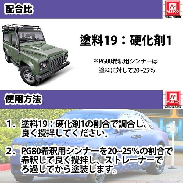 送料無料！関西ペイントPG80 つや消し マット ブルー 3kgセット / シンナー 硬化剤 道具付｜houtoku｜04