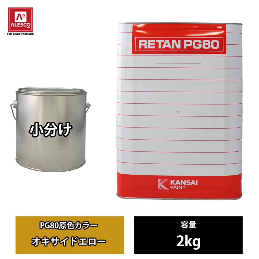 関西ペイント PG80 原色 361 オキサイドエロー 2kg/小分け 2液