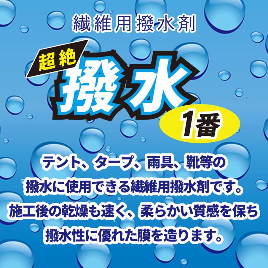 超絶撥水1番 1kg / 繊維 撥水 テント タープ 傘 レインコート 靴 撥水