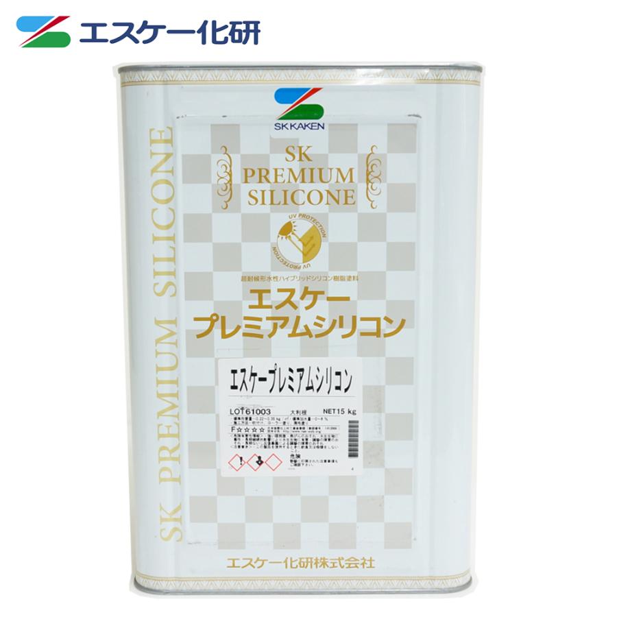 弾性プレミアムシリコン 15kg 白/淡彩色 エスケー化研 外壁 塗料