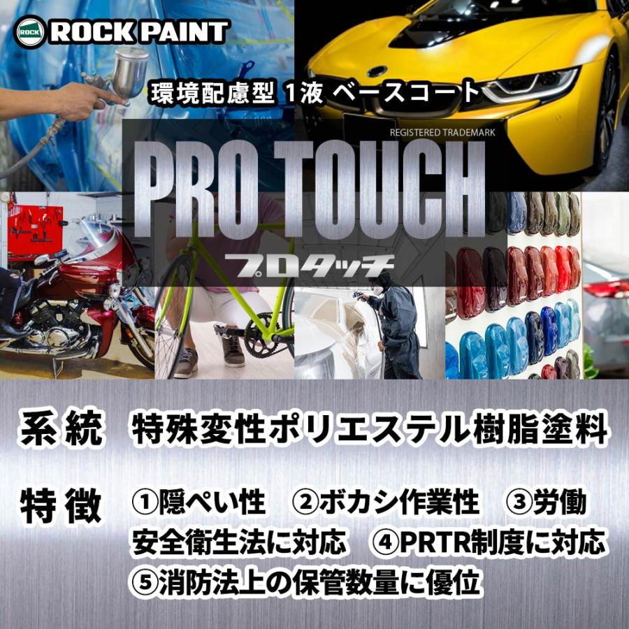 ロックペイント プロタッチ 調色 スズキ Z7T パールホワイト カラーベース2kg（希釈済） パールベース2kg（希釈済）セット（3コート）｜houtoku｜02