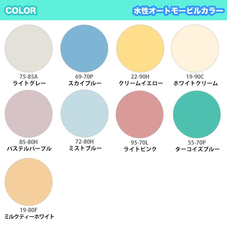 水性オートモービルカラー ライトカラー 全21色 1kg/艶消し 水性塗料