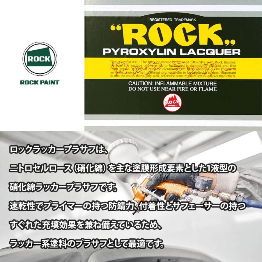 ロックラッカープラサフプラチナムグレー 1液型 500g(希釈済み) 道具セット付/ロックペイント プラサフ プラチナムグレー 塗料｜houtoku｜02