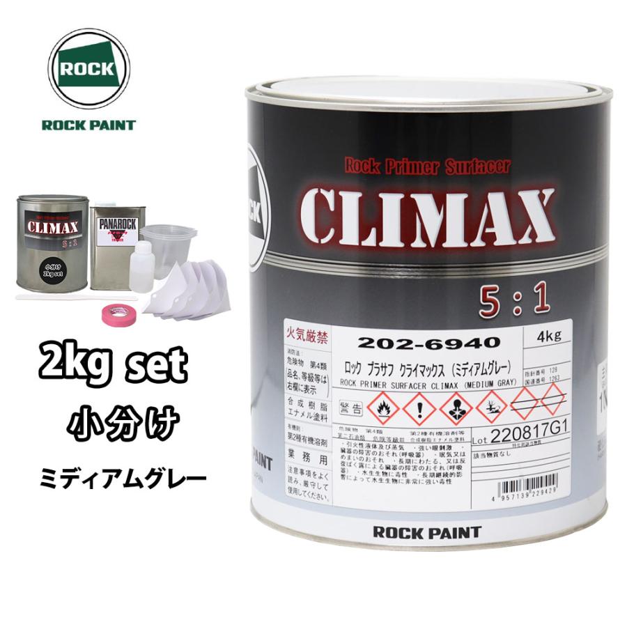 ロックプラサフクライマックス ミディアムグレー 2kgセット/ロック