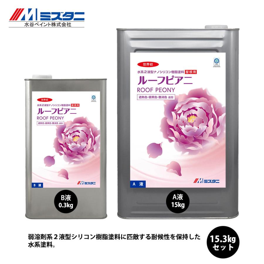 ルーフピアニ 黒 15.3kgセット【メーカー直送便/代引不可】水谷 ルーフピアニ 黒 15.3kgセット【メーカー直送便/代引不可】水谷