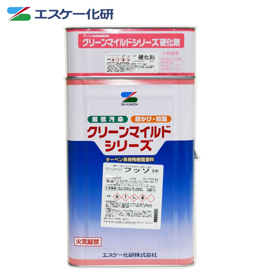 弾性クリーンマイルドフッソ 16kgセット 白/淡彩色 エスケー化研 外壁