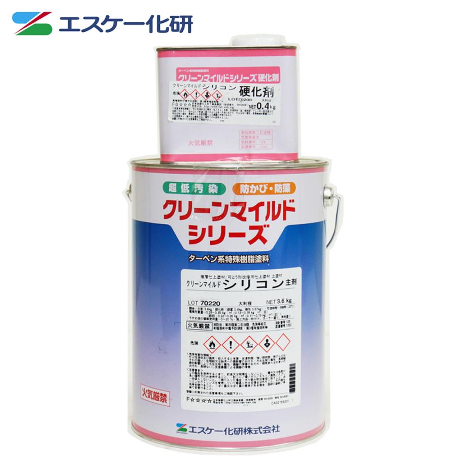送料無料！クリーンマイルドシリコン 5分艶 4kgセット 白/淡彩色