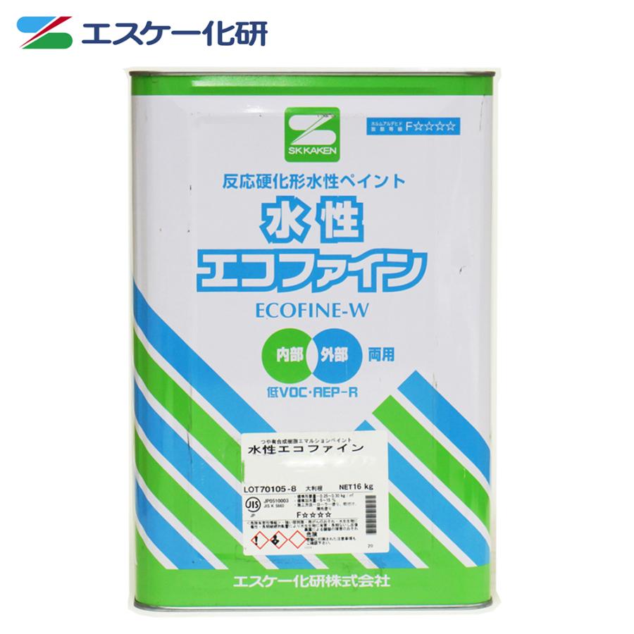 水性エコファイン 3分艶 16kg 白 淡彩色 エスケー化研 外壁用 水性エコファイン 3分艶 16kg 白 淡彩色 エスケー化研 外壁用