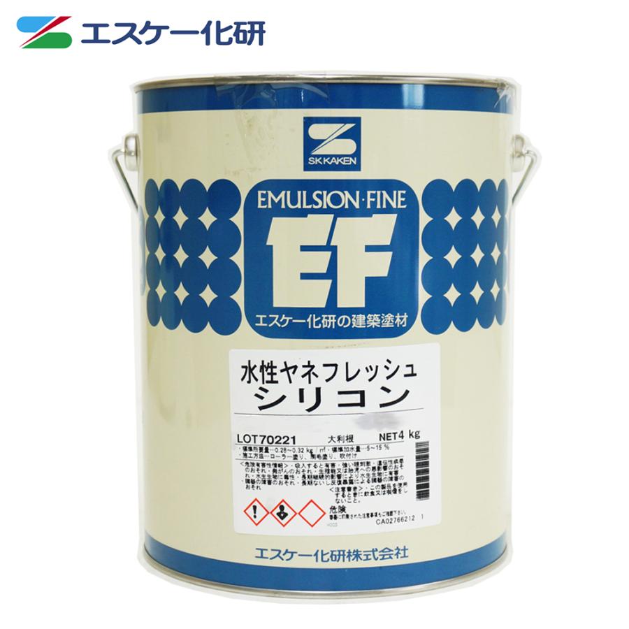 送料無料！水性ヤネフレッシュシリコン 4kg 割高色 エスケー化研
