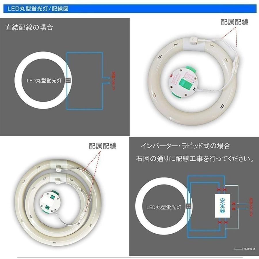 【5本セット】LED蛍光灯 丸型 30w形 昼白色 昼光色 電球色 消費電力10ｗ 口金G10q ソケット可動 送料無料｜houwashoujishop｜05