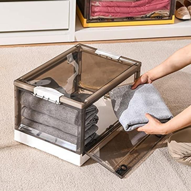 薄型折りたたみコンテナ 56L YM-793-1 コンテナボックス 収納