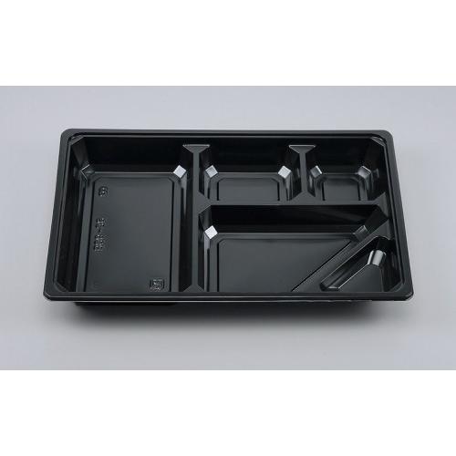 シーピー化成 - 紙弁当箱 押し並べて型90-60相応う中仕切り BOX90-60B 黒 275×180×35粍 1容れもの300枚入 弁当箱、水筒-使い捨て弁当箱、紙バック
