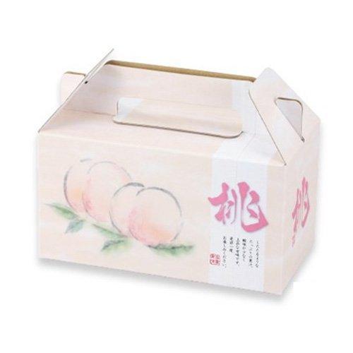 ヤマニパッケージ 桃箱 L-2282 桃果 手提 2ヶ入 210×108×115(160)mm 1